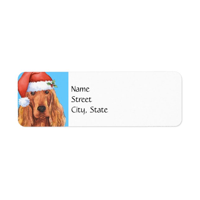 Happy Howlidays Irish Setter Label (Front)
