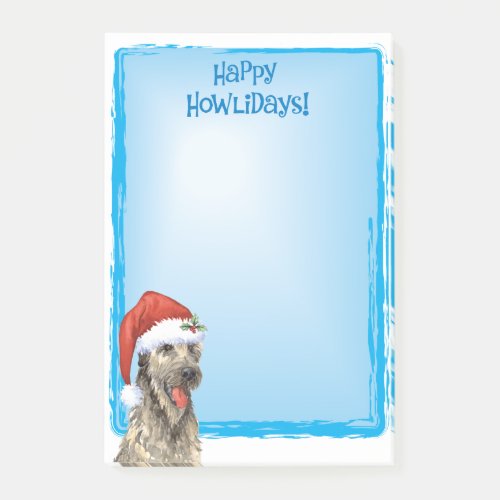 Happy Howlidays Irish Wolfhound Post_it Notes