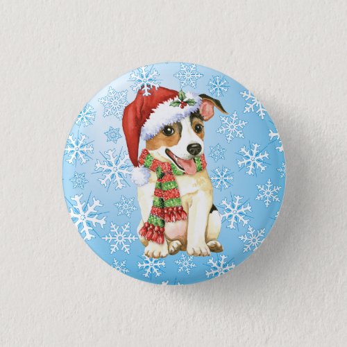 Happy Howlidays Jack Russell Terrier Button