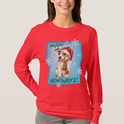 Happy Howlidays Jack Russell Terrier T_Shirt