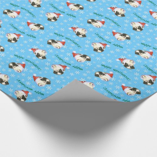 Happy Howlidays Japanese Chin Wrapping Paper