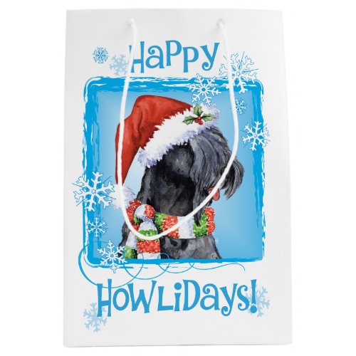 Happy Howlidays Kerry Blue Terrier Medium Gift Bag