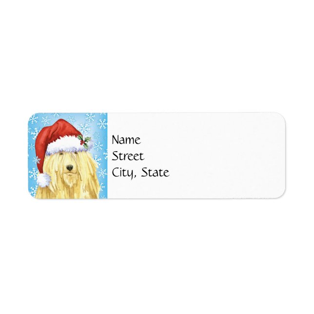 Happy Howlidays Komondor Label (Front)