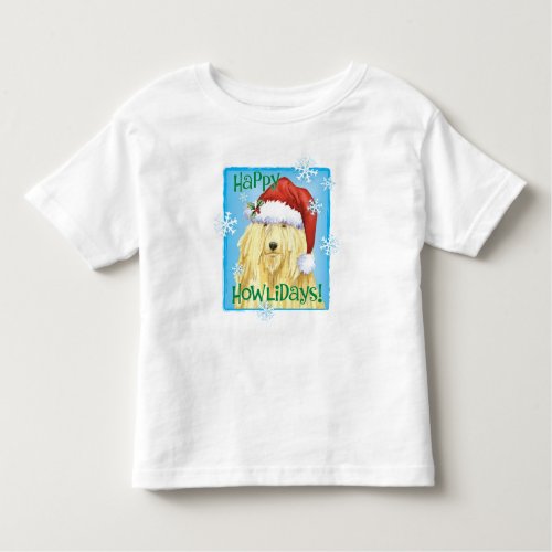 Happy Howlidays Komondor Toddler T_shirt