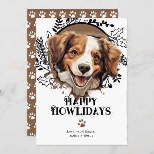 Happy Howlidays Kooikerhondje Dog Christmas Holiday Card