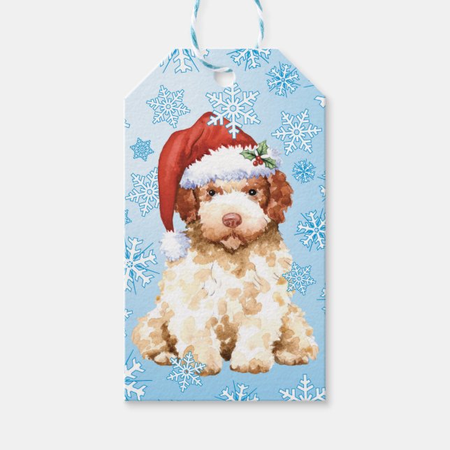 Happy Howlidays Lagotto Romagnolo Gift Tags (Front)