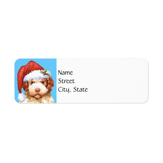 Happy Howlidays Lagotto Romagnolo Label (Front)