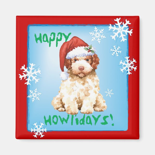Happy Howlidays Lagotto Romagnolo Magnet (Front)