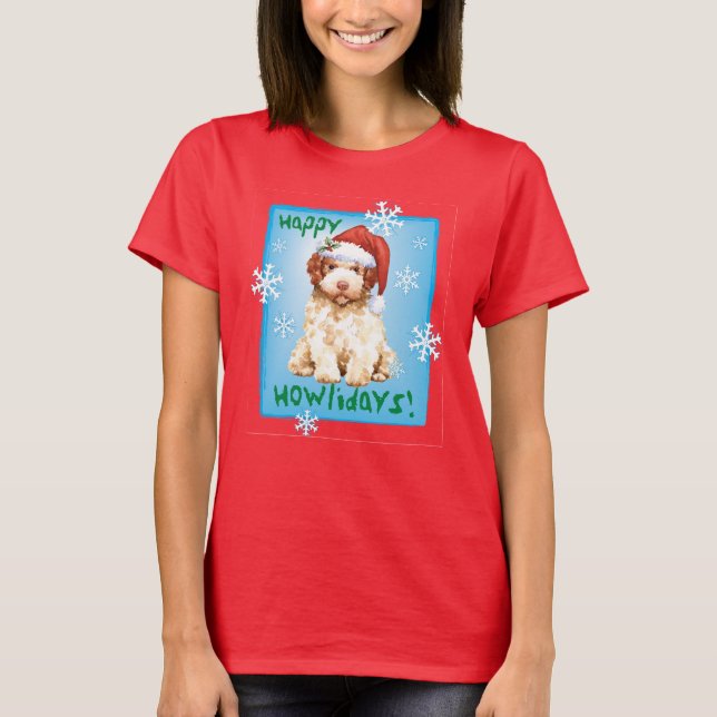 Happy Howlidays Lagotto Romagnolo T-Shirt (Front)