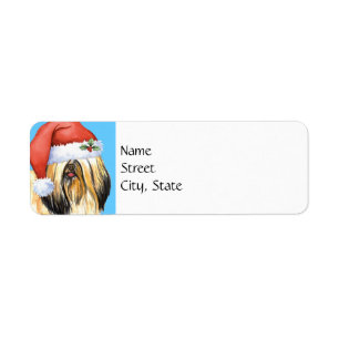 Happy Howlidays Lhasa Apso Label