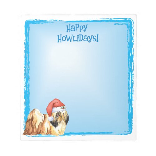 Happy Howlidays Lhasa Apso Notepad