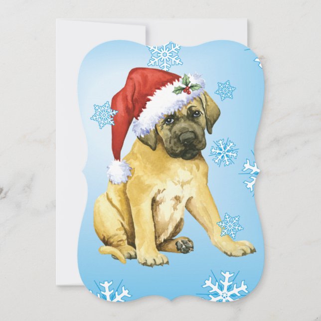 Happy Howlidays Mastiff Holiday Card (Front)
