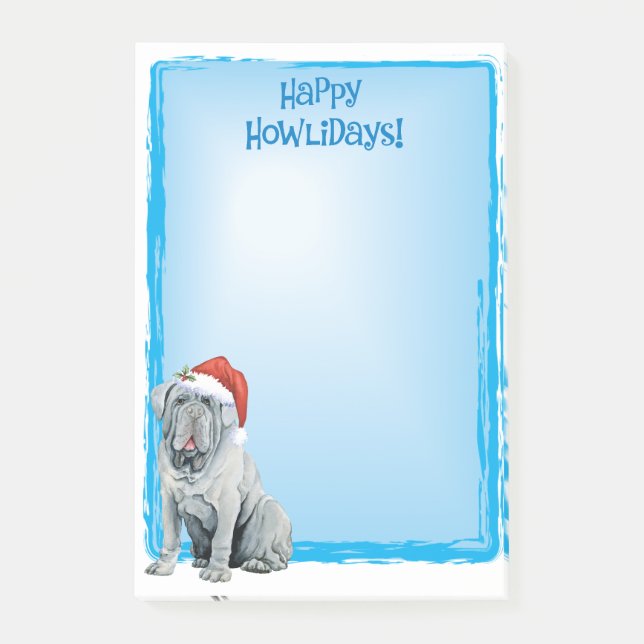 Happy Howlidays Mastino Post-it Notes (Front)