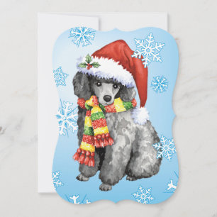Happy Howlidays Miniature Poodle Holiday Card