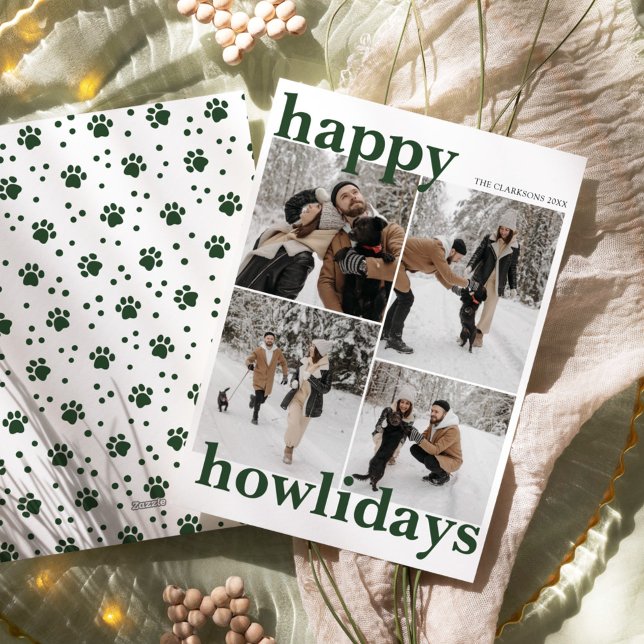 Happy Howlidays Modern Pet Holiday Card (Creator Uploaded)