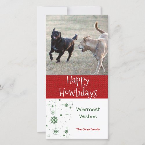 Happy Howlidays  Mr Dog Christmas Photo Holiday Card