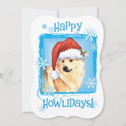 Happy Howlidays Norwegian Buhund Holiday Card