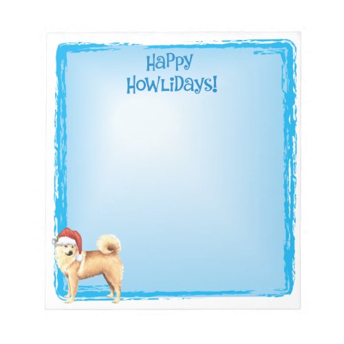 Happy Howlidays Norwegian Buhund Notepad