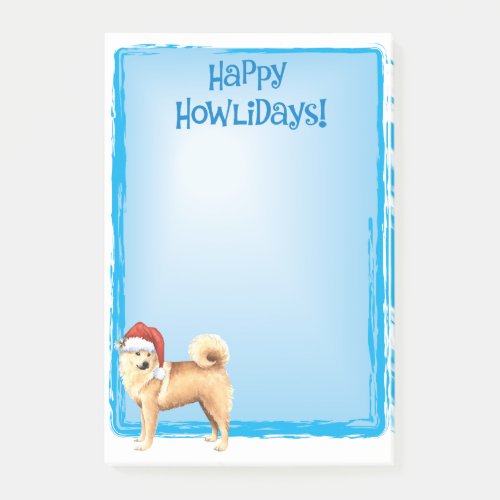 Happy Howlidays Norwegian Buhund Post_it Notes