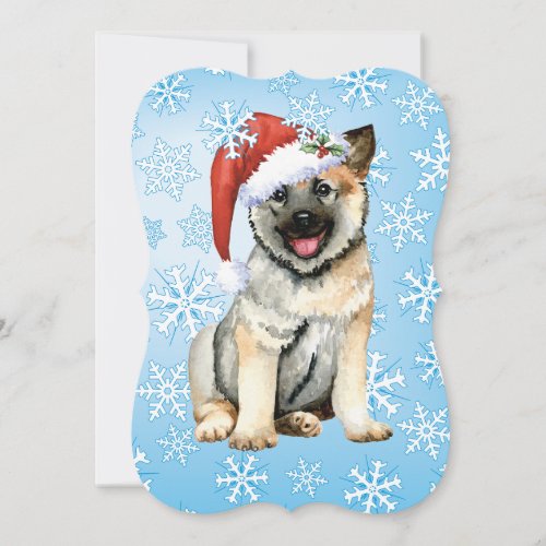 Happy Howlidays Norwegian Elkhound Holiday Card