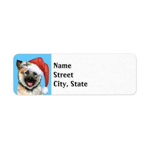 Happy Howlidays Norwegian Elkhound Label