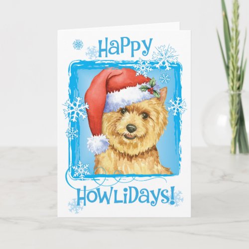 Happy Howlidays Norwich Terrier Holiday Card
