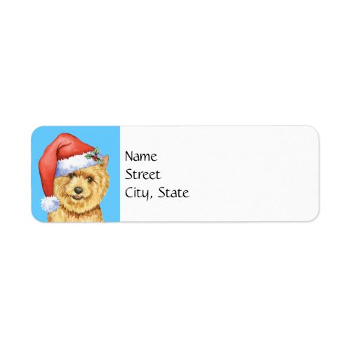 Happy Howlidays Norwich Terrier Label