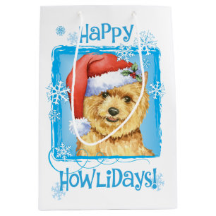 Happy Howlidays Norwich Terrier Medium Gift Bag