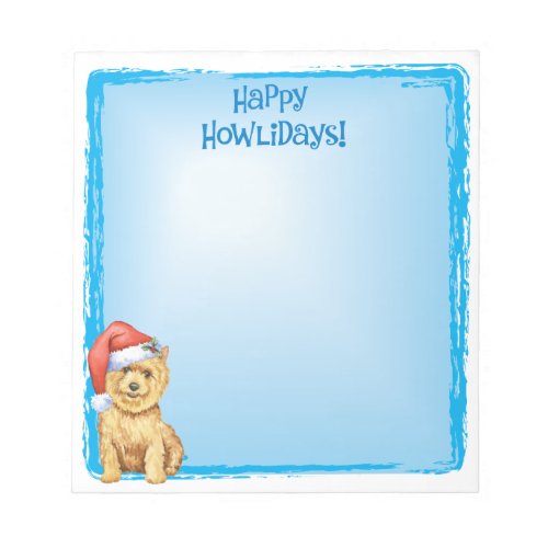 Happy Howlidays Norwich Terrier Notepad