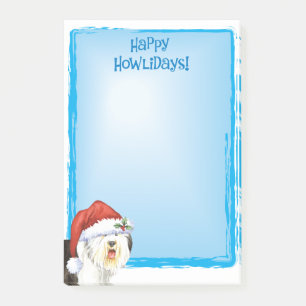 Happy Howlidays Old English Sheepdog Post-it Notes