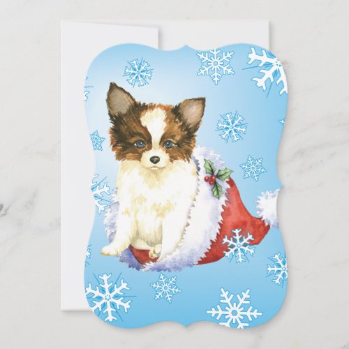 Happy Howlidays Papillon Holiday Card