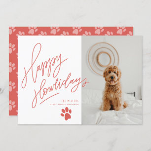 Happy Howlidays Paw Pet Dog Christmas Photo