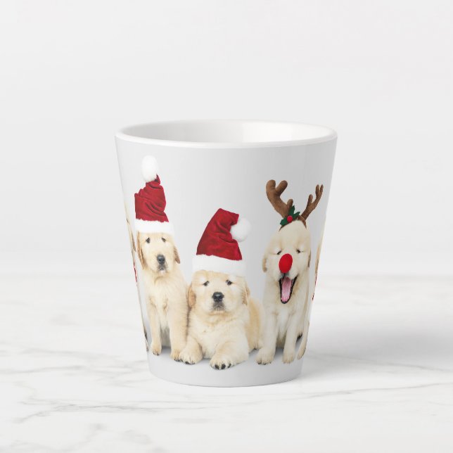 Happy Howlidays Pet Dog Holiday Photo | Christmas Latte Mug (Front)