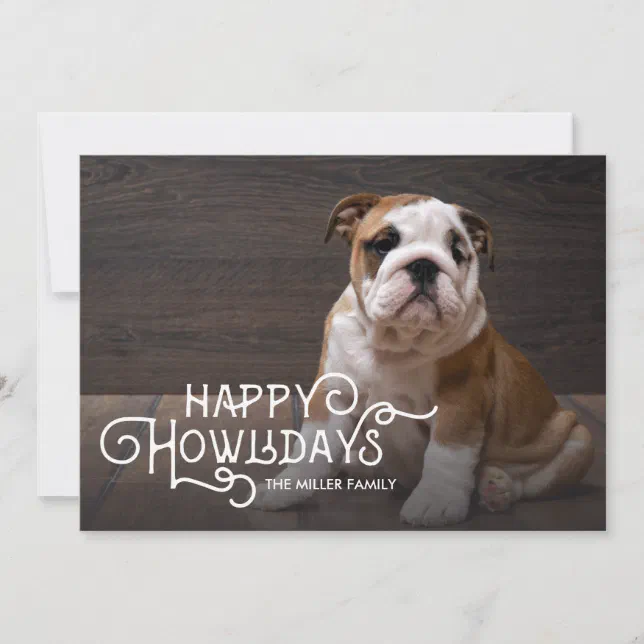 Happy Howlidays | Pet Holiday Photo Card | Zazzle