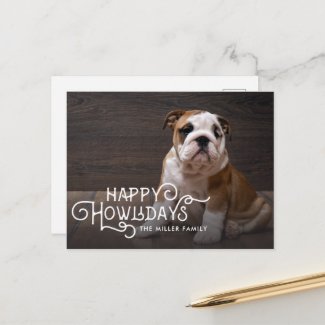 Happy Howlidays | Pet Holiday Photo postcard