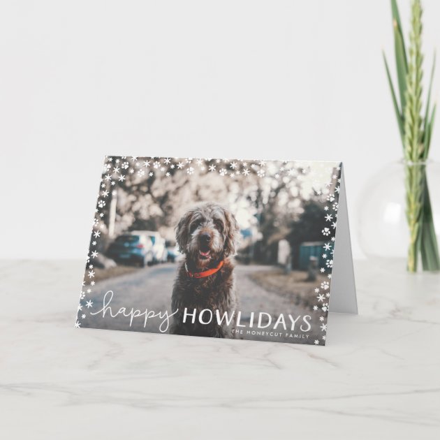 Happy Howlidays Pet Lover Holiday Greeting Card