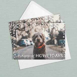 Happy Howlidays Pet Lover Holiday Photo Card