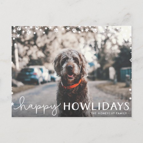 Happy Howlidays Pet Lover Holiday Photo Postcard