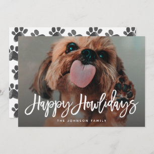 Happy Howlidays Pet Photo Christmas Holiday Card