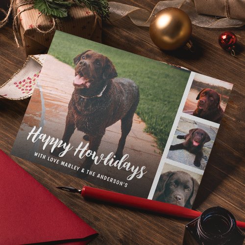 Happy Howlidays Pet Photo Collage Holiday Card