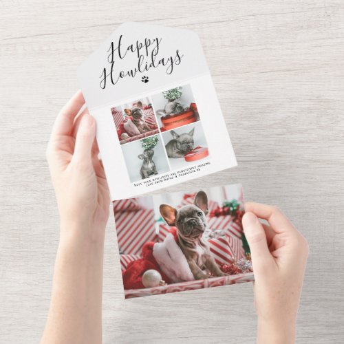 Happy Howlidays Photo Collage Dog Christmas Card