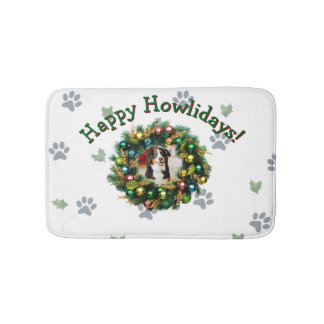 Happy Howlidays Photo Image Bath Mat