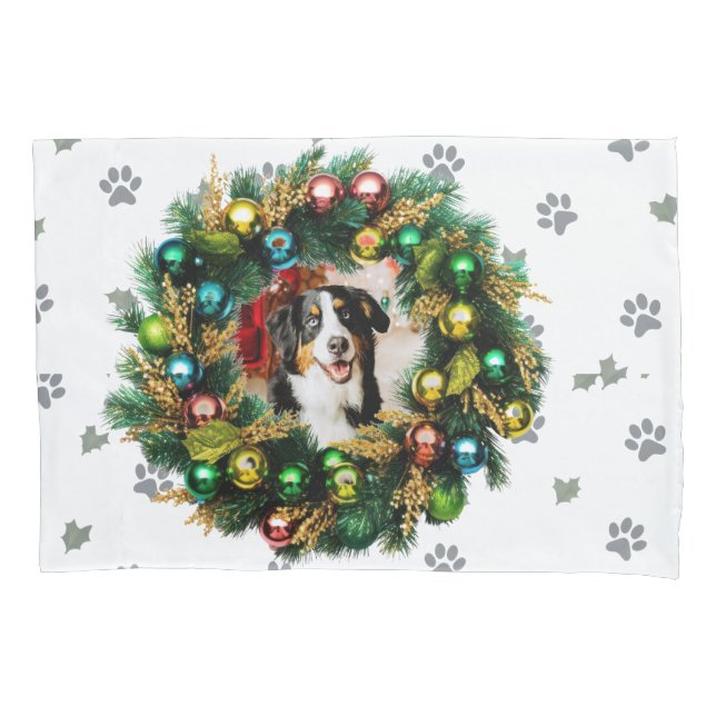 Happy Howlidays Photo Image Pillow Case (Front)
