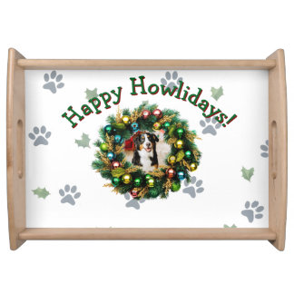 Happy Howlidays Photo Image Serving Tray