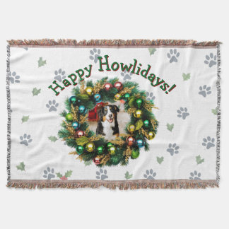 Happy Howlidays Photo Image Throw Blanket