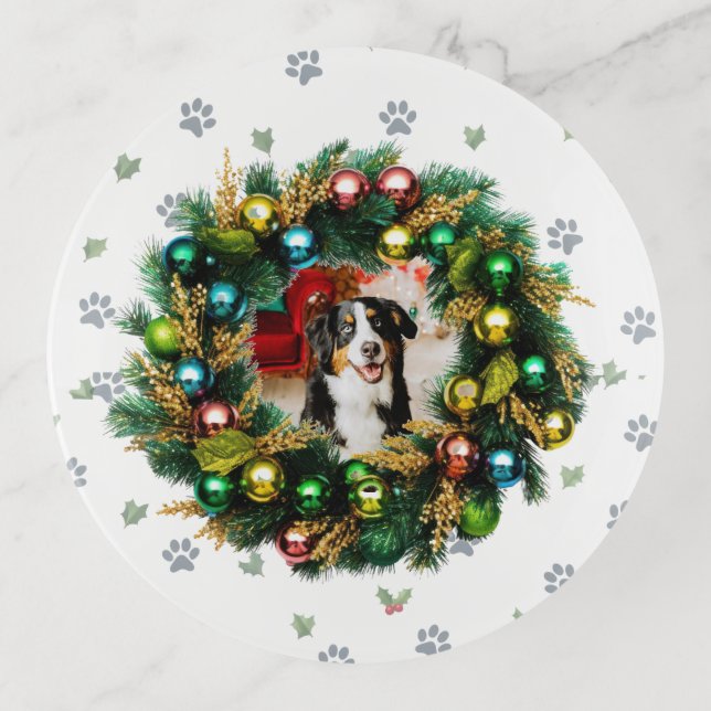 Happy Howlidays Photo Image Trinket Tray (Front)