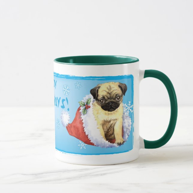 Happy Howlidays Pug Mug (Right)
