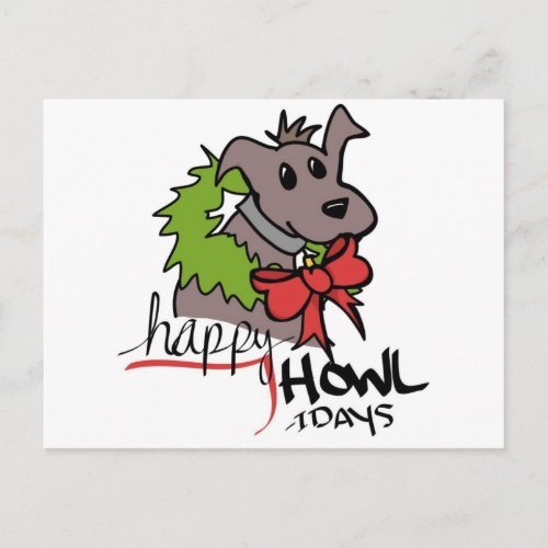 Happy Howlidays _ Puppy _ Postcard