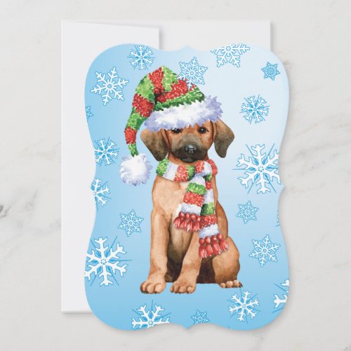 Happy Howlidays Redbone Holiday Card