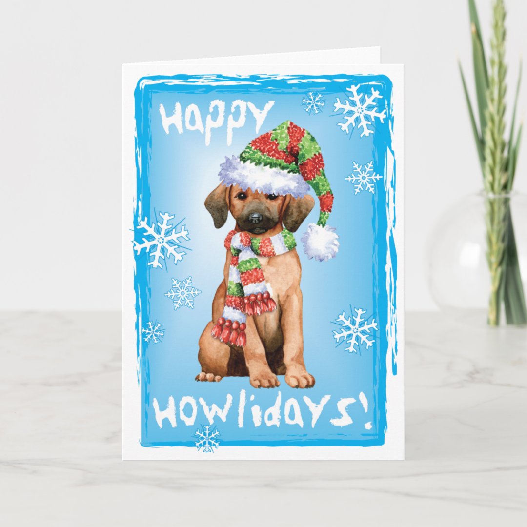 Happy Howlidays Redbone Holiday Card | Zazzle